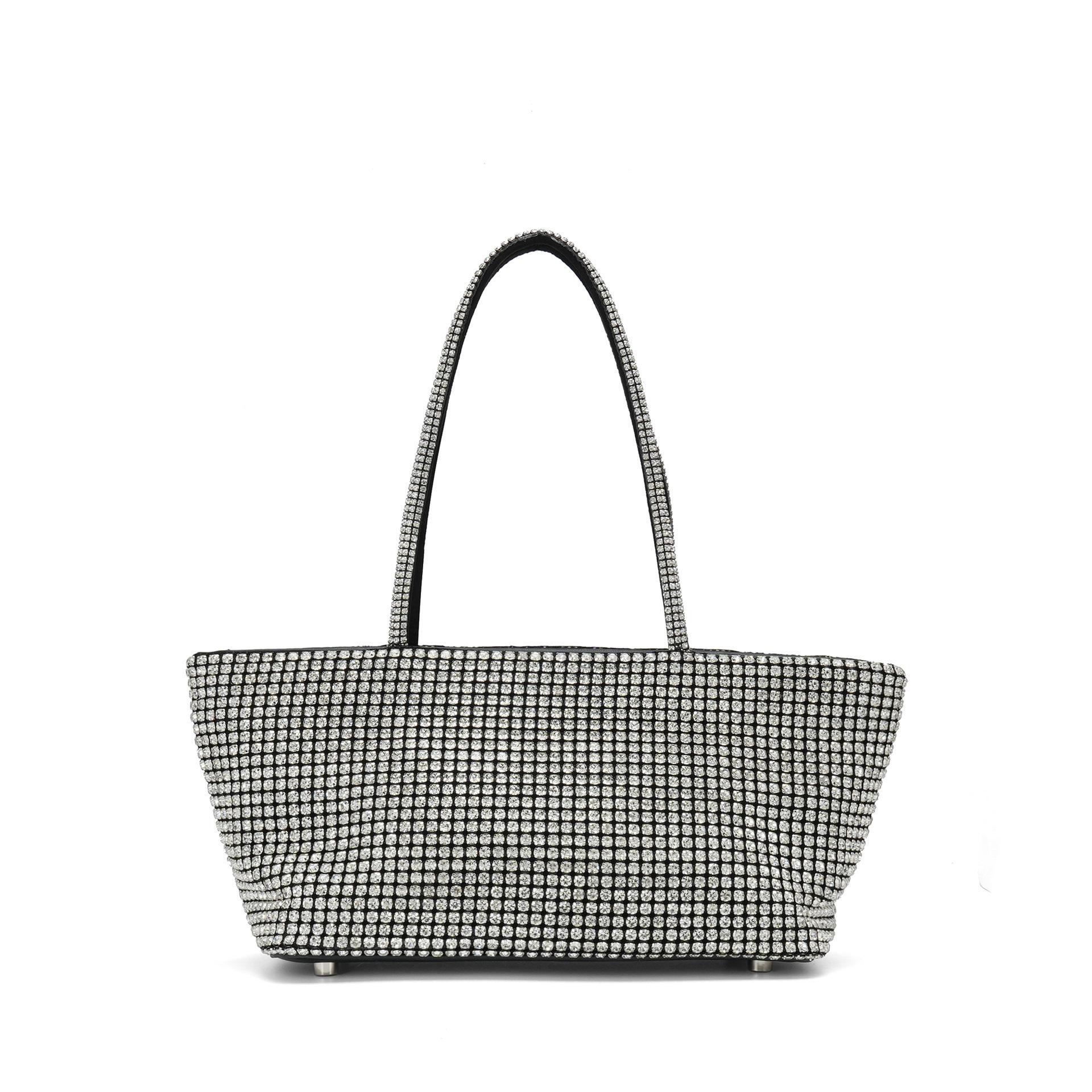 Diamond-studded vegetable basket bag, niche design, simple handbag, large-capacity messenger dinner bag
Diamond-studded vegetable basket bag, niche design, simple handbag, large-capacity messenger dinner bag