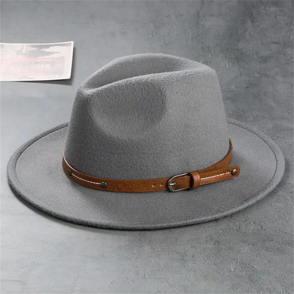 New Popular Trend Fashionable Casual Retro Woolen Hats Suitable For All Seasons Versatile For Men And Women Big Brimmed Top Caps XS(old) сірий
New Popular Trend Fashionable Casual Retro Woolen Hats Suitable For All Seasons Versatile For Men And Women Big Brimmed Top Caps XS(old) сірий