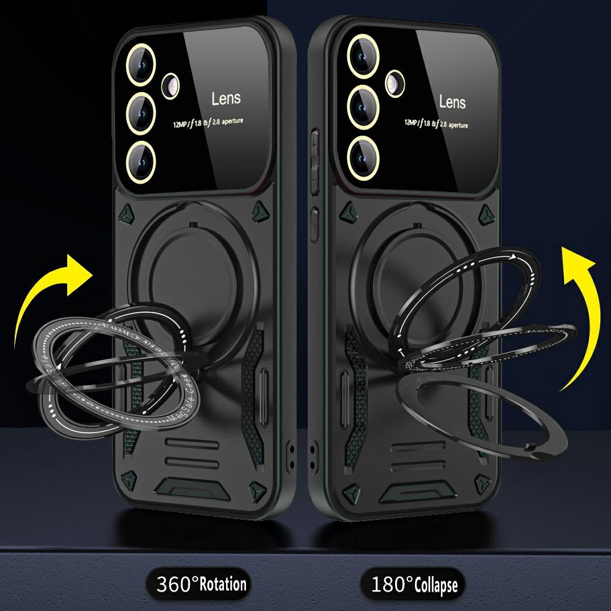 For Samsung Galaxy A16 5G/A16 4G Case Rotating Magnetic Kickstand PC+TPU Phone Cover Black
For Samsung Galaxy A16 5G/A16 4G Case Rotating Magnetic Kickstand PC+TPU Phone Cover Black
