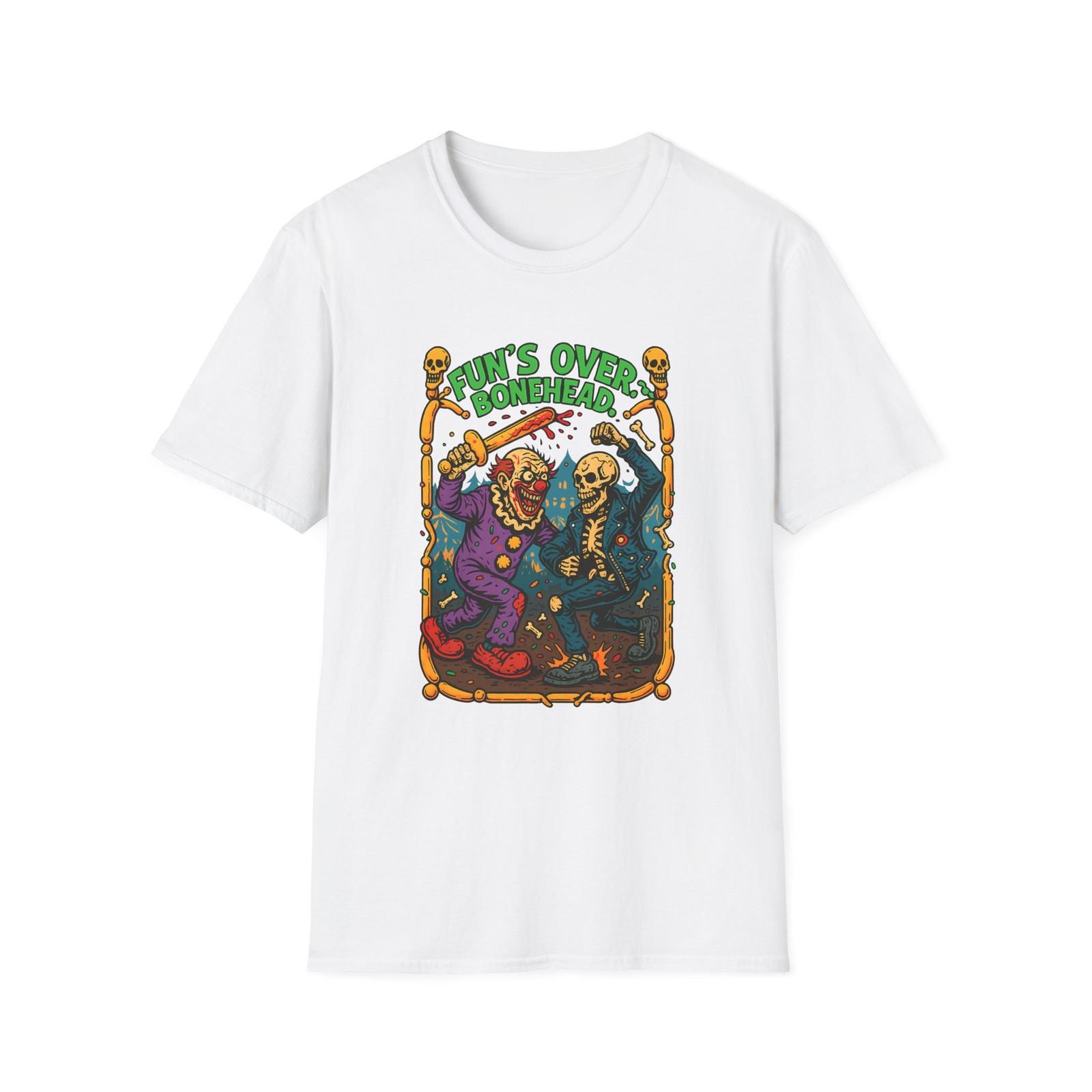Unisex Softstyle T-Shirt Clown Skeleton Carnival Halloween Fight 5XL різнокольоровий
Unisex Softstyle T-Shirt Clown Skeleton Carnival Halloween Fight 5XL різнокольоровий