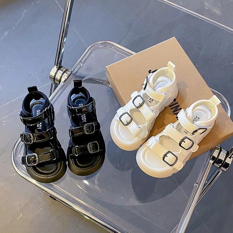 Children Sandals Child New Black Non-slip Summer Flat Kids Casual Shoes Out-cuts Ankle Fashion Teen Girls Roman Sandals
Children Sandals Child New Black Non-slip Summer Flat Kids Casual Shoes Out-cuts Ankle Fashion Teen Girls Roman Sandals