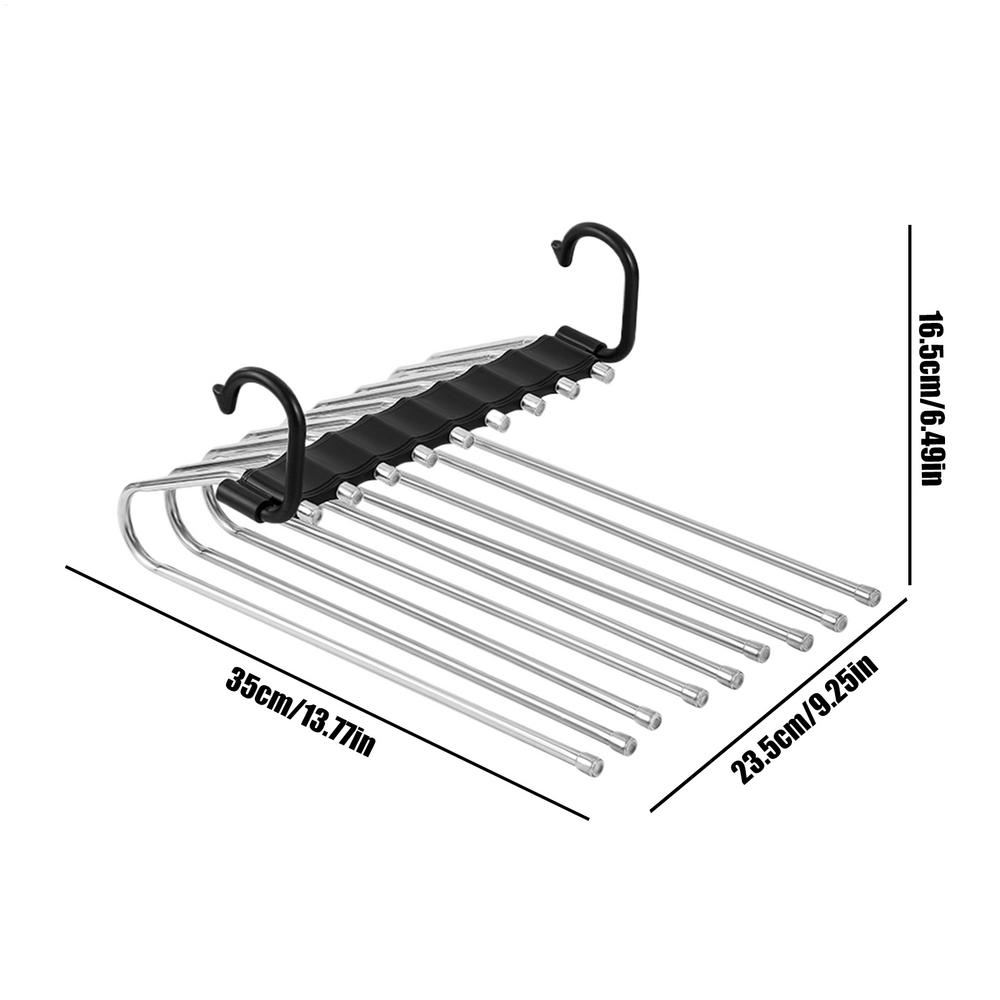 Stainless Steel Clothes Hangers 9 Layers Pants Rack Space Saving Non Slip Closet Organizer with Hooks for Trousers and Scarf чёрный
Stainless Steel Clothes Hangers 9 Layers Pants Rack Space Saving Non Slip Closet Organizer with Hooks for Trousers and Scarf чёрный