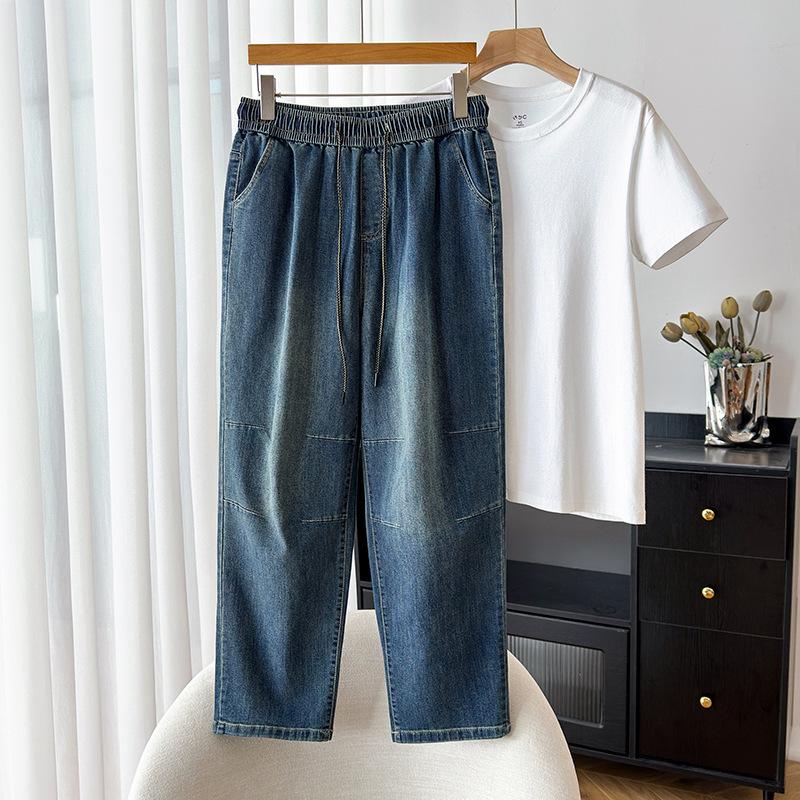 Autumn Plus Size High Elastic Denim Pants for Women - Loose, Slimming, High Waist Casual Style 9XL (260-300 jin) джинсовый синий
Autumn Plus Size High Elastic Denim Pants for Women - Loose, Slimming, High Waist Casual Style 9XL (260-300 jin) джинсовый синий