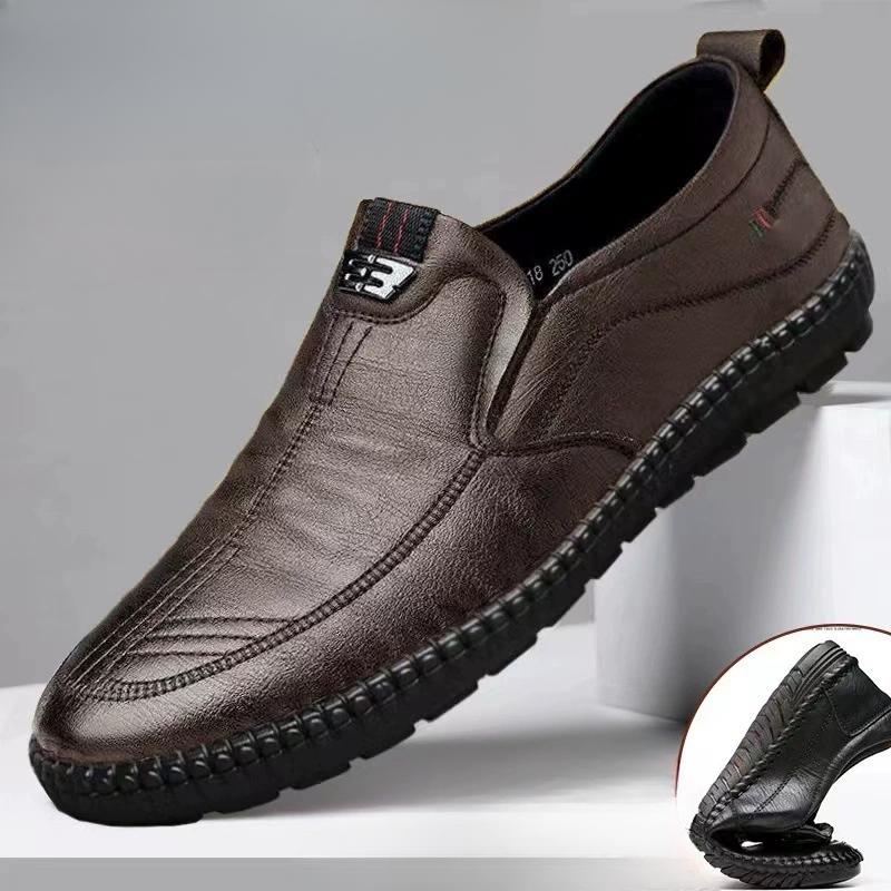 Men s Leather Shoes with Soft Soles and Soft Surfaces, Business and Casual Shoes for Middle-aged Men, Fashionable Driving Shoes, and Bean Shoes 39 чорний
Men s Leather Shoes with Soft Soles and Soft Surfaces, Business and Casual Shoes for Middle-aged Men, Fashionable Driving Shoes, and Bean Shoes 39 чорний