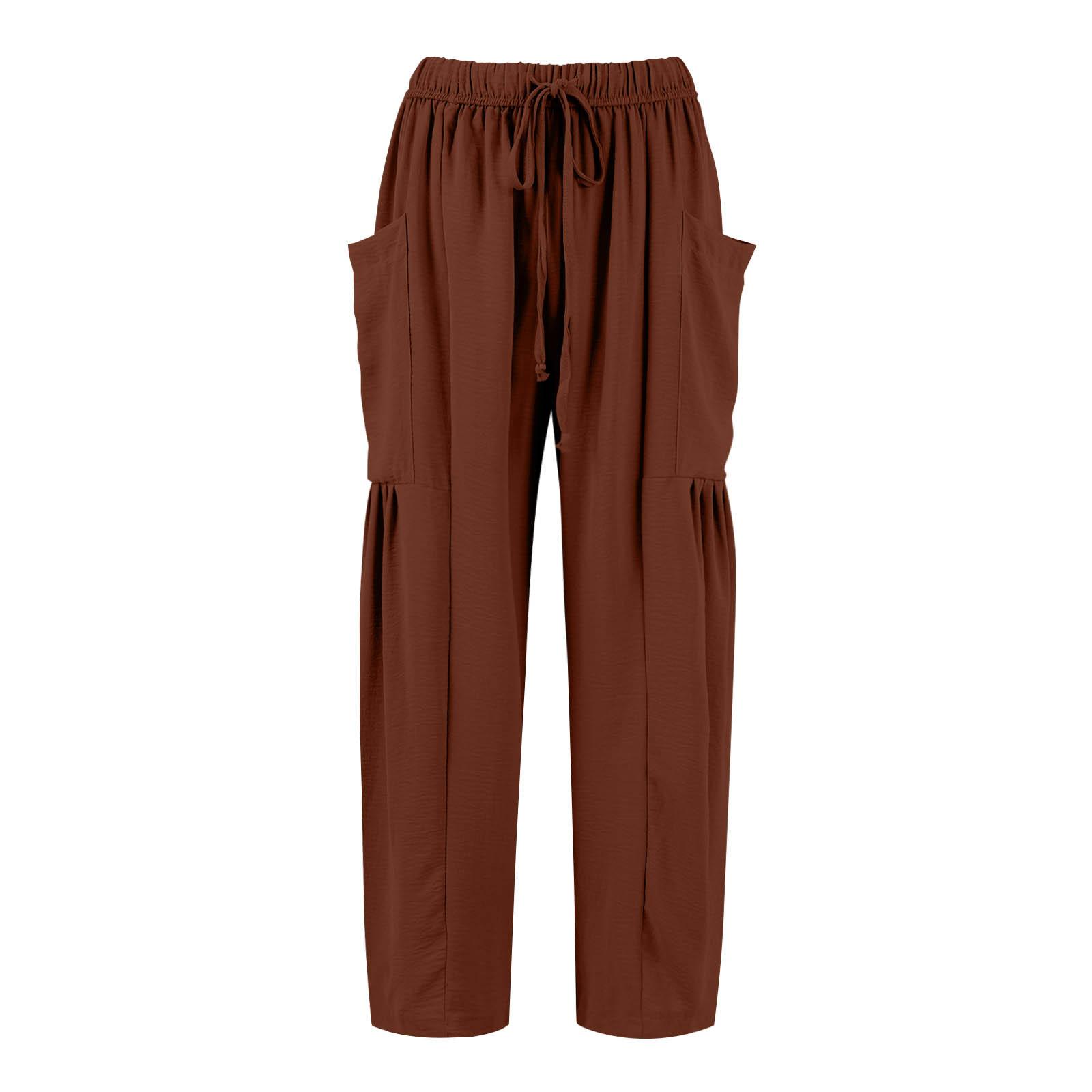 Женские широкие льняные брюки больших размеров со средней талией, летние мешковатые брюки XXL
Женские широкие льняные брюки больших размеров со средней талией, летние мешковатые брюки XXL