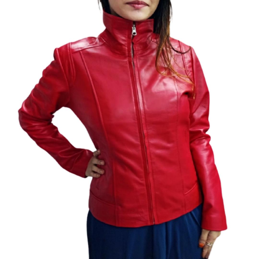 Noora Womens Lambskin Red Leather Biker Jacket with Full Caller & Zipper Motor Biker Jacket | подарок для нее | XS красный
Noora Womens Lambskin Red Leather Biker Jacket with Full Caller & Zipper Motor Biker Jacket | подарок для нее | XS красный