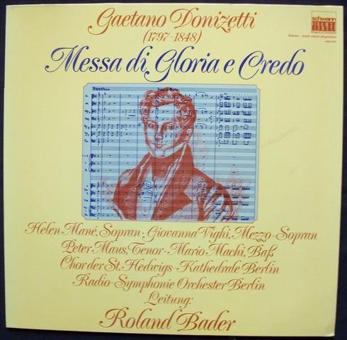 LP Record GAETANO DONIZETTI RADIOSYMPHONIE Messa Di Gloria E Credo AMS3520 SCHWANN MUSICA 1976 Germany Classical Used
LP Record GAETANO DONIZETTI RADIOSYMPHONIE Messa Di Gloria E Credo AMS3520 SCHWANN MUSICA 1976 Germany Classical Used