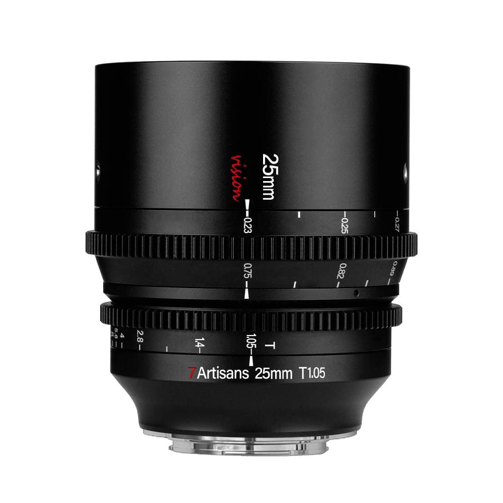 7artisans Large Aperture Cine Lens Wide Angle Manual Focus Low Distortion Mini Cinema Lens 25mm/35mm/50mm T1.05 (25mm T1.05, M4/3)
7artisans Large Aperture Cine Lens Wide Angle Manual Focus Low Distortion Mini Cinema Lens 25mm/35mm/50mm T1.05 (25mm T1.05, M4/3)