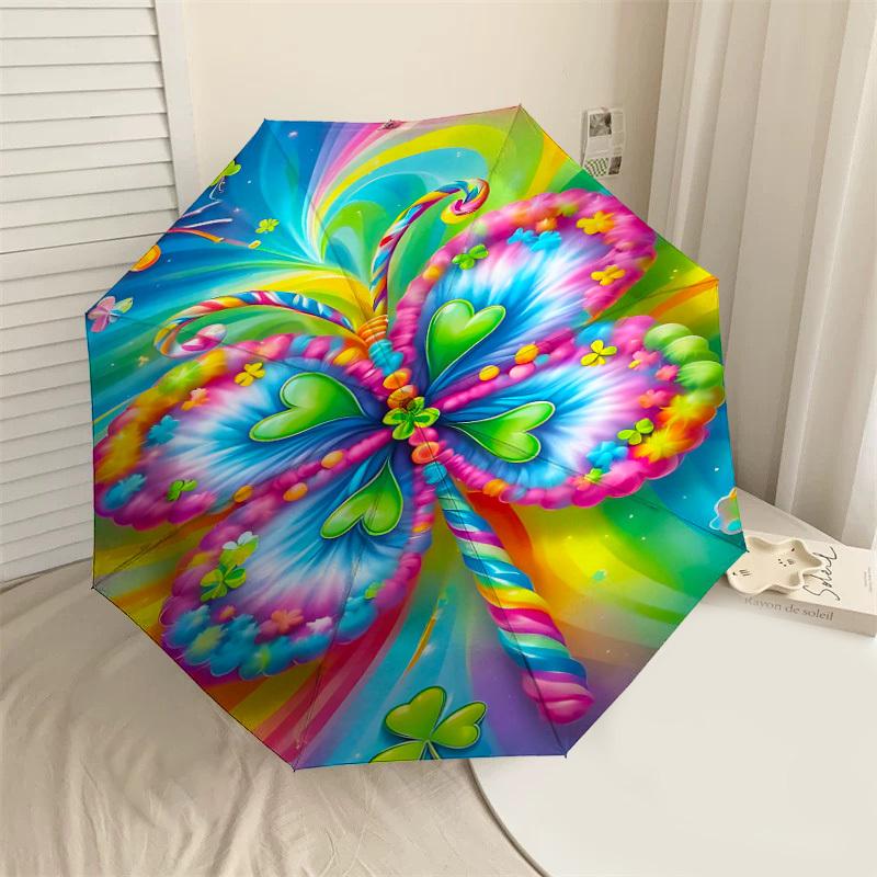1pc Butterfly, Rainbow Automatic Open/Close Umbrella Compact Folding Umbrella with 8-Rib Shaft for Women/Men, Elegant Birthday1259S
1pc Butterfly, Rainbow Automatic Open/Close Umbrella Compact Folding Umbrella with 8-Rib Shaft for Women/Men, Elegant Birthday1259S