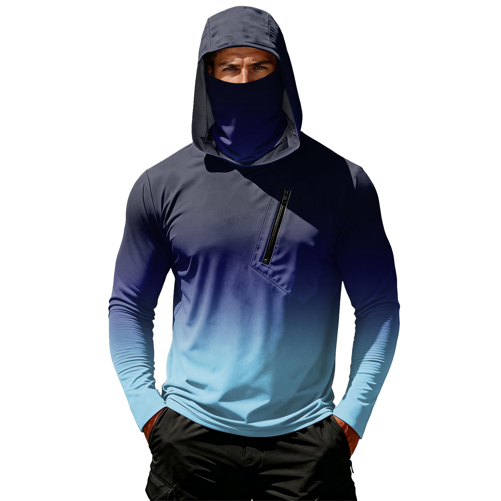 Men Long Sleeve Hoodie Lightweight Pullover Gradient Print Zipper Pocket Outdoor Casual Sportswear Sun Shirt XXXL Темно-синій
Men Long Sleeve Hoodie Lightweight Pullover Gradient Print Zipper Pocket Outdoor Casual Sportswear Sun Shirt XXXL Темно-синій