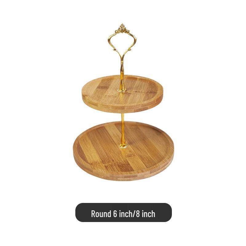 European Style Round Bamboo 2-Tier Serving Tray
European Style Round Bamboo 2-Tier Serving Tray
