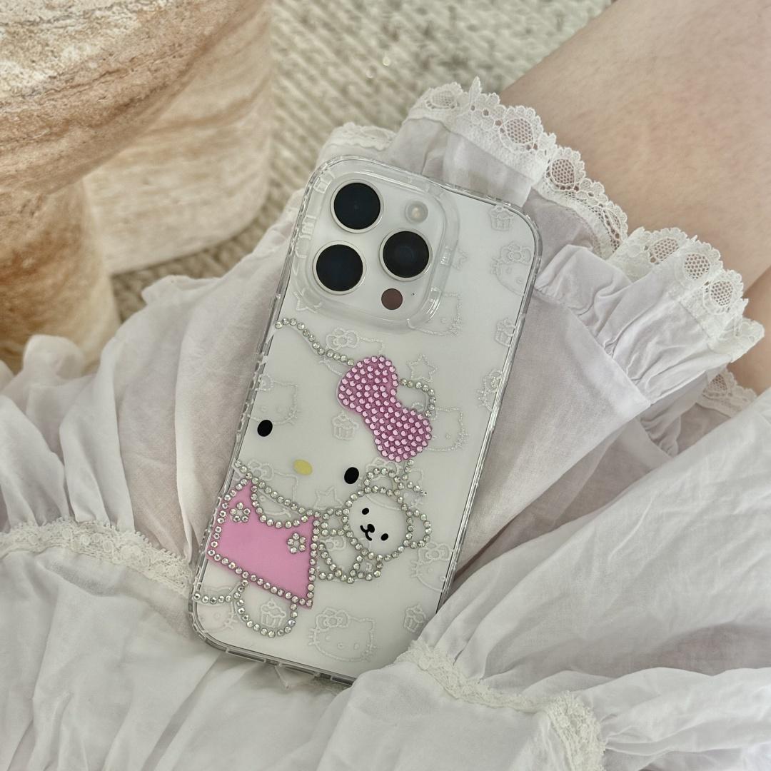 Rhinestone Bling Crystal Hello Kitty Polka Dot Phone Case For 16 12 13 14 15Pro Max Transparent Bumper Cover With Pendant For iphone 16ProMax
Rhinestone Bling Crystal Hello Kitty Polka Dot Phone Case For 16 12 13 14 15Pro Max Transparent Bumper Cover With Pendant For iphone 16ProMax