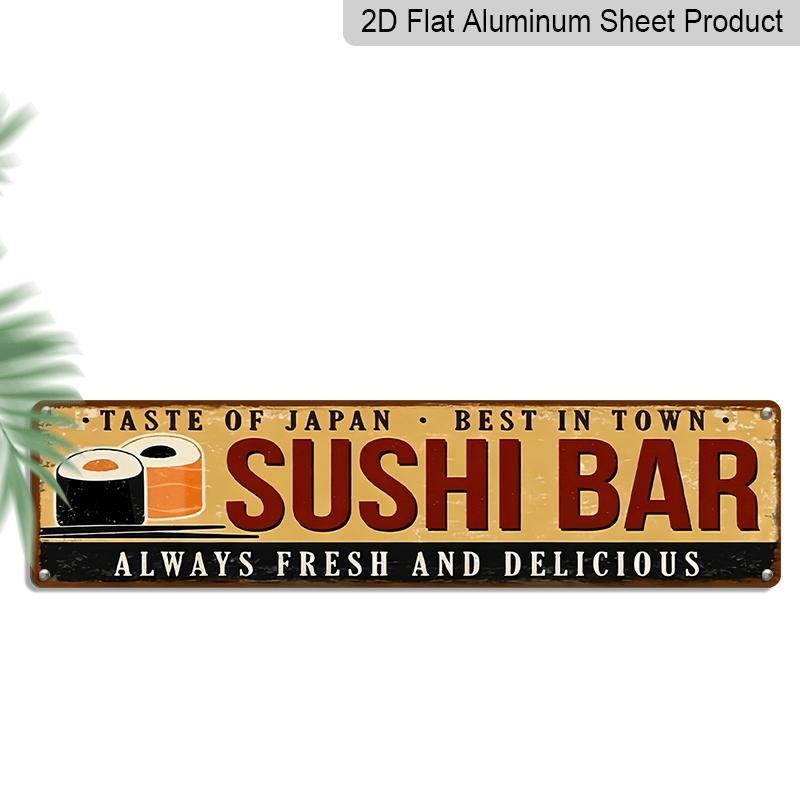 Vintage 2D Flat Sign - Decoration for Sushi Bar Taste of Japan & Always Fresh and Delicious - Durable Aluminum Plaque for Japanese Cuisine 40cm x 10cm
Vintage 2D Flat Sign - Decoration for Sushi Bar Taste of Japan & Always Fresh and Delicious - Durable Aluminum Plaque for Japanese Cuisine 40cm x 10cm