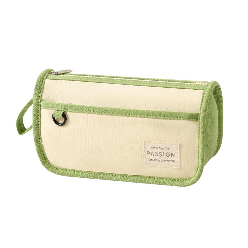 2025 Large Capacity Korean-Style Canvas Pencil Case with Color Block and Double Layers зелений
2025 Large Capacity Korean-Style Canvas Pencil Case with Color Block and Double Layers зелений