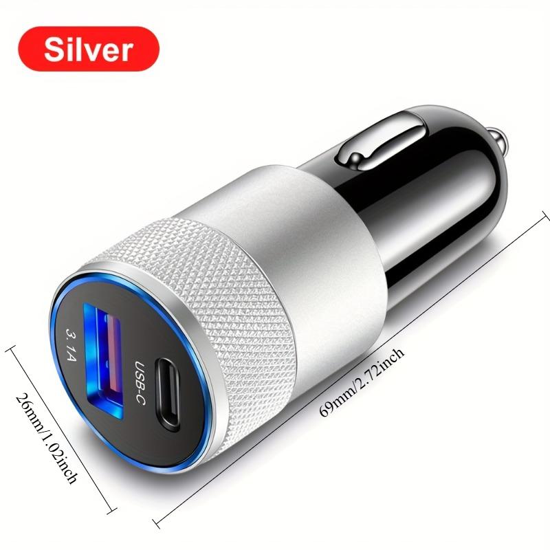 3.1A USB Car Charger Type C Fast Charging срібний
3.1A USB Car Charger Type C Fast Charging срібний