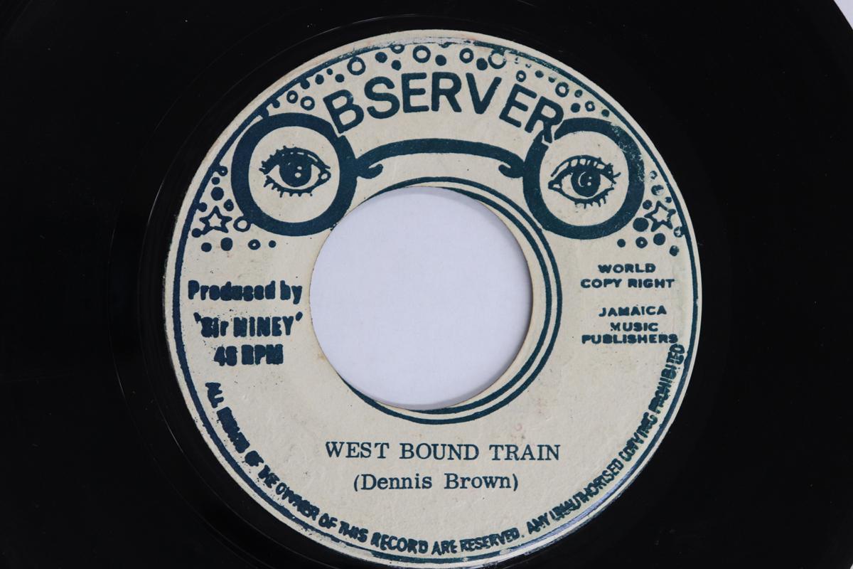 7inch Record DENNIS BROWN / THE OBSERVERS - West Bound Train / Scavanger none Observer Jamaica Reggae, Ska & Dub Used
7inch Record DENNIS BROWN / THE OBSERVERS - West Bound Train / Scavanger none Observer Jamaica Reggae, Ska & Dub Used