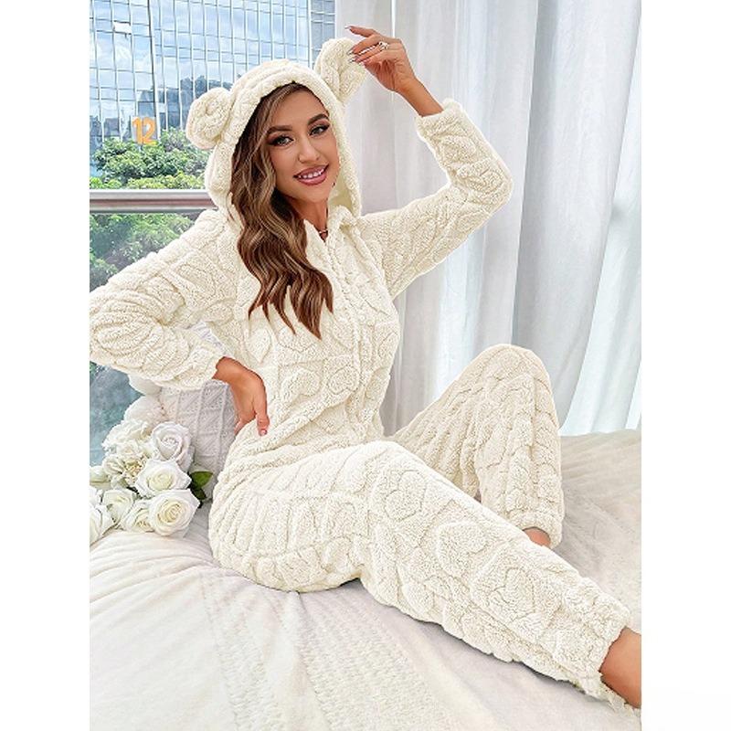 Plush Hooded Pajamas Women s Jumpsuit Autumn and Winter Warm Coral Fleece Long-sleeved Jumpsuit Home Service XS бежевий
Plush Hooded Pajamas Women s Jumpsuit Autumn and Winter Warm Coral Fleece Long-sleeved Jumpsuit Home Service XS бежевий