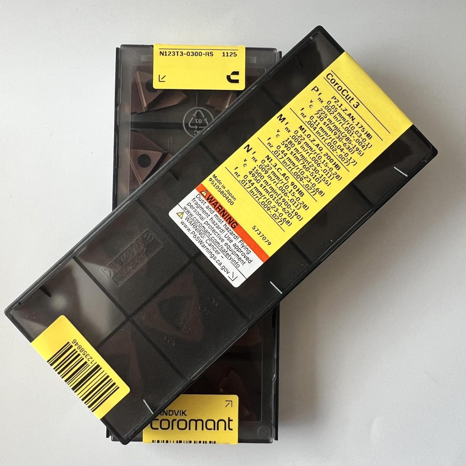 SANDVIK / N123T3-0300-RS 1125 / Original Swedish hard alloy blade 10 Pcs
SANDVIK / N123T3-0300-RS 1125 / Original Swedish hard alloy blade 10 Pcs