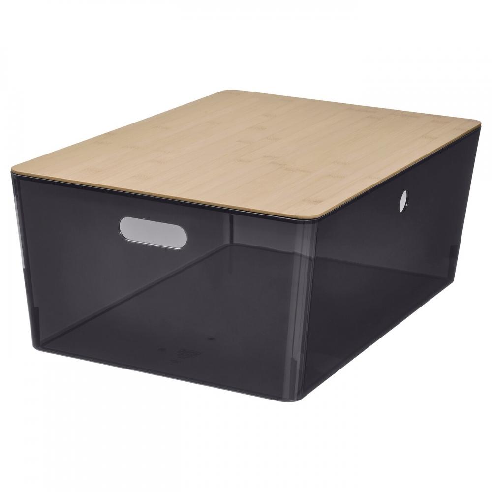 IKEA KUGGIS Коробка для хранения печенья+крышка, бамбук, прозрачный, черный, 37x54x21 см
IKEA KUGGIS Коробка для хранения печенья+крышка, бамбук, прозрачный, черный, 37x54x21 см