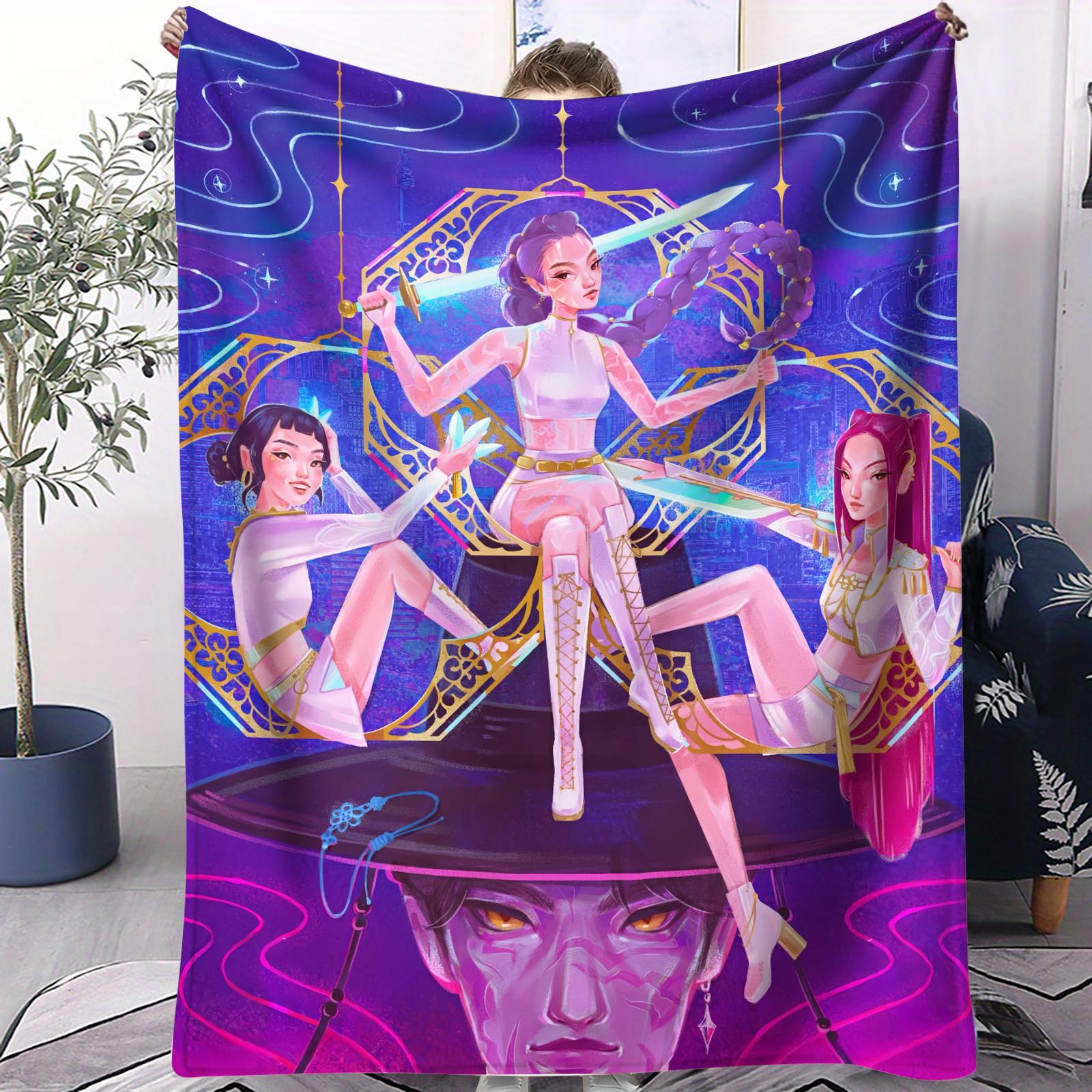 KPop Demon Hunters Printed Blanket Girls Boys Plush Throw Blanket Sofa Blankets Warm Birthday Gifts For Girls Huntrix Blankets 70x100cm
KPop Demon Hunters Printed Blanket Girls Boys Plush Throw Blanket Sofa Blankets Warm Birthday Gifts For Girls Huntrix Blankets 70x100cm