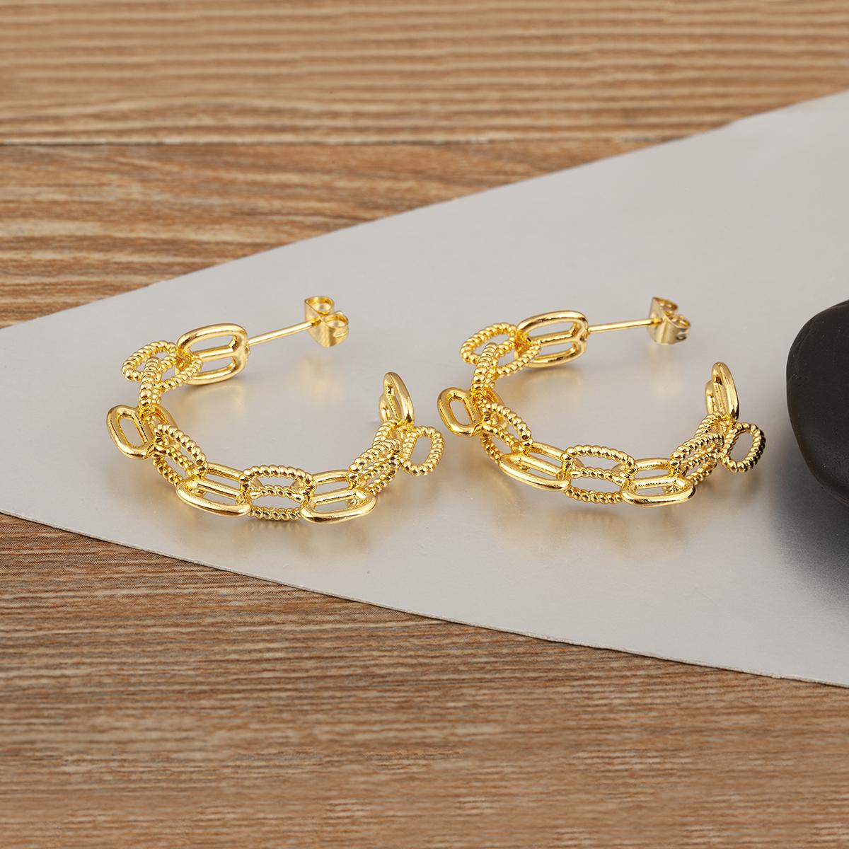 Nidin New Creative Design Chain Shape Zircon Hoop Earrings For Women Female Fashion Versatile Elegant Aesthetic C Ear Jewelry
Nidin New Creative Design Chain Shape Zircon Hoop Earrings For Women Female Fashion Versatile Elegant Aesthetic C Ear Jewelry