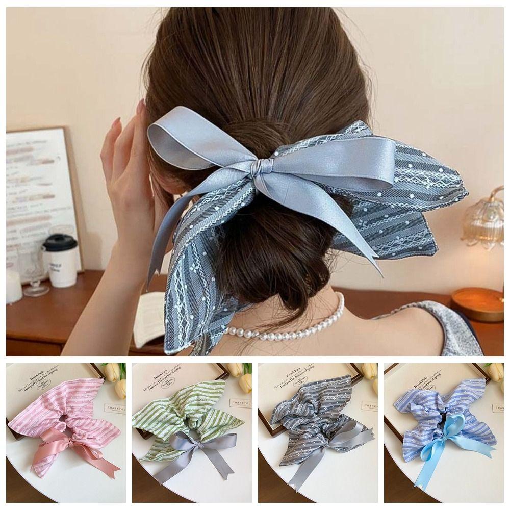 Bow Plaid Silk Ribbon Scrunchies Korean Style Women Ponytail Holder Square Cloth Hair Tie Summer зелений
Bow Plaid Silk Ribbon Scrunchies Korean Style Women Ponytail Holder Square Cloth Hair Tie Summer зелений