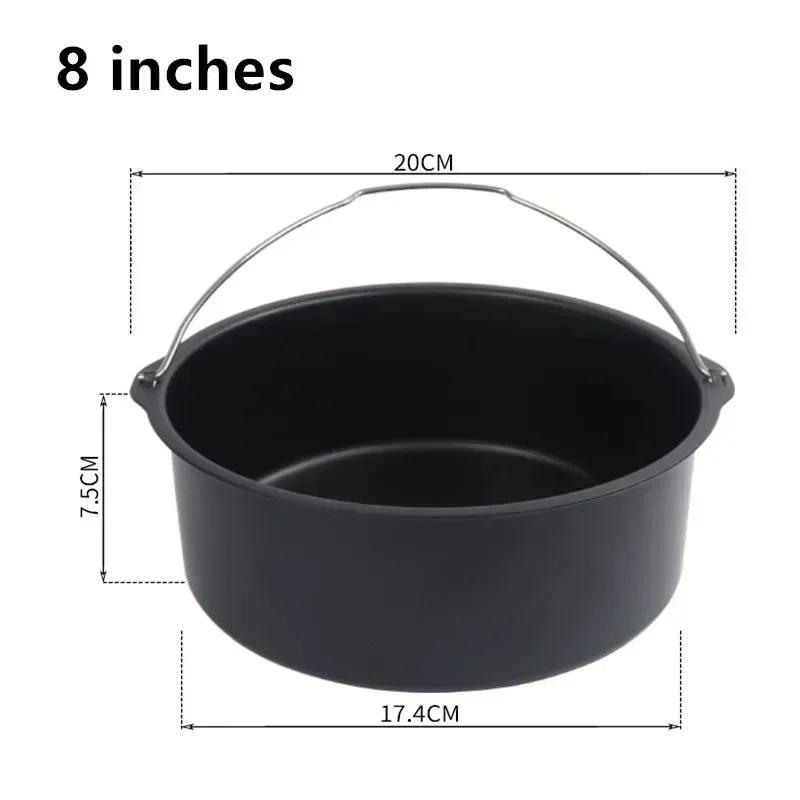 6/7/8 дюймов Аксессуары для аэрофритюрницы Формы для кексов Круглые Утолщенные Антипригарные Жаростойкие Формы для выпечки Углеродистая сталь Ручная корзина Формы для выпечки
6/7/8 дюймов Аксессуары для аэрофритюрницы Формы для кексов Круглые Утолщенные Антипригарные Жаростойкие Формы для выпечки Углеродистая сталь Ручная корзина Формы для выпечки