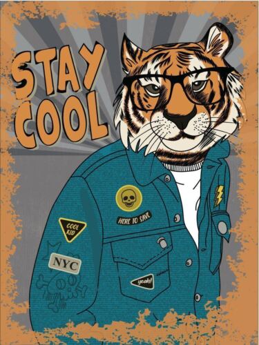 Metal plaque vintage retro style Stay Cool Tiger Classic tin door signAluminum 20x30cm(7.8x11.8inch)
Metal plaque vintage retro style Stay Cool Tiger Classic tin door signAluminum 20x30cm(7.8x11.8inch)