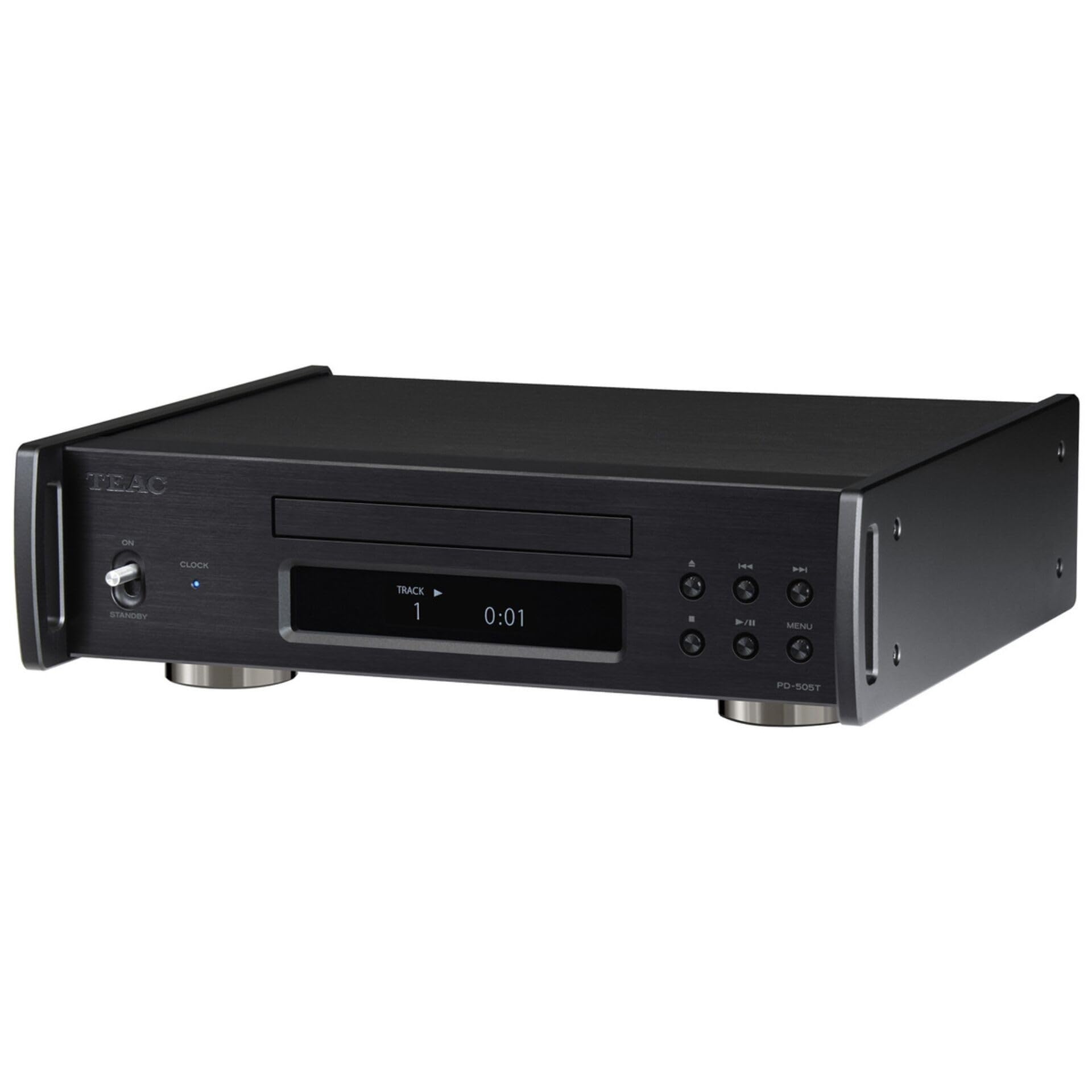 TEAC Black CD Digital Digital Clock Power Supply PD-505T-B Transport/Small Compact/Coaxial Output/Optical Output/Front Loading/External Input/Discrete
TEAC Black CD Digital Digital Clock Power Supply PD-505T-B Transport/Small Compact/Coaxial Output/Optical Output/Front Loading/External Input/Discrete