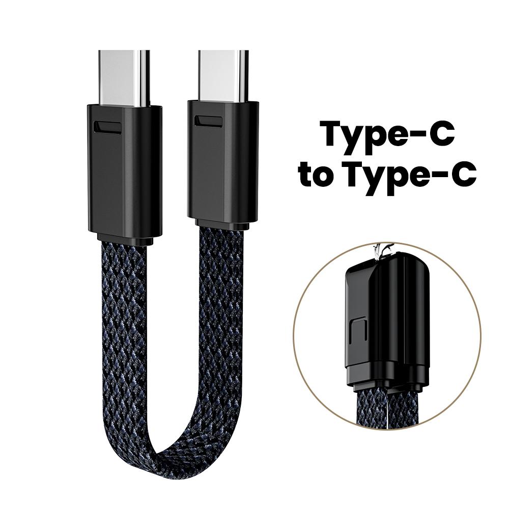 Зарядный кабель USB Type C на Type C с коротким удлинителем, дизайн брелка, подходит для iPhone 15, 16, Samsung и Xiao mi
Зарядный кабель USB Type C на Type C с коротким удлинителем, дизайн брелка, подходит для iPhone 15, 16, Samsung и Xiao mi