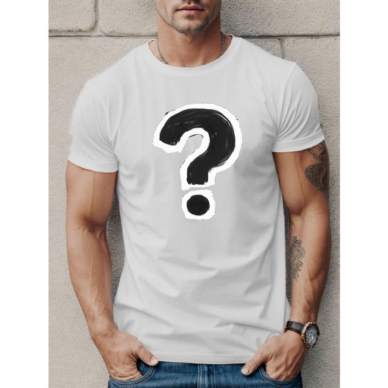 Men s Casual Geometric Question Mark T-Shirt - Round Neck, Regular Fit, Summer Short Sleeve Top S белый
Men s Casual Geometric Question Mark T-Shirt - Round Neck, Regular Fit, Summer Short Sleeve Top S белый