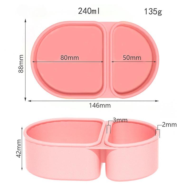 Silicone double-grid seasoning box sauce box portable packaging with lid odor-free food-grade lunch box snack container 6 inch розовый
Silicone double-grid seasoning box sauce box portable packaging with lid odor-free food-grade lunch box snack container 6 inch розовый