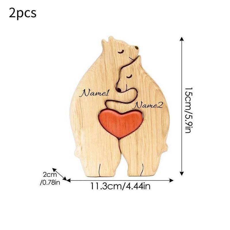 Personalized Bear Hug Garnish Wooden Puzzle Toy Family Bear Educational Toy Xmas 2pcs
Personalized Bear Hug Garnish Wooden Puzzle Toy Family Bear Educational Toy Xmas 2pcs