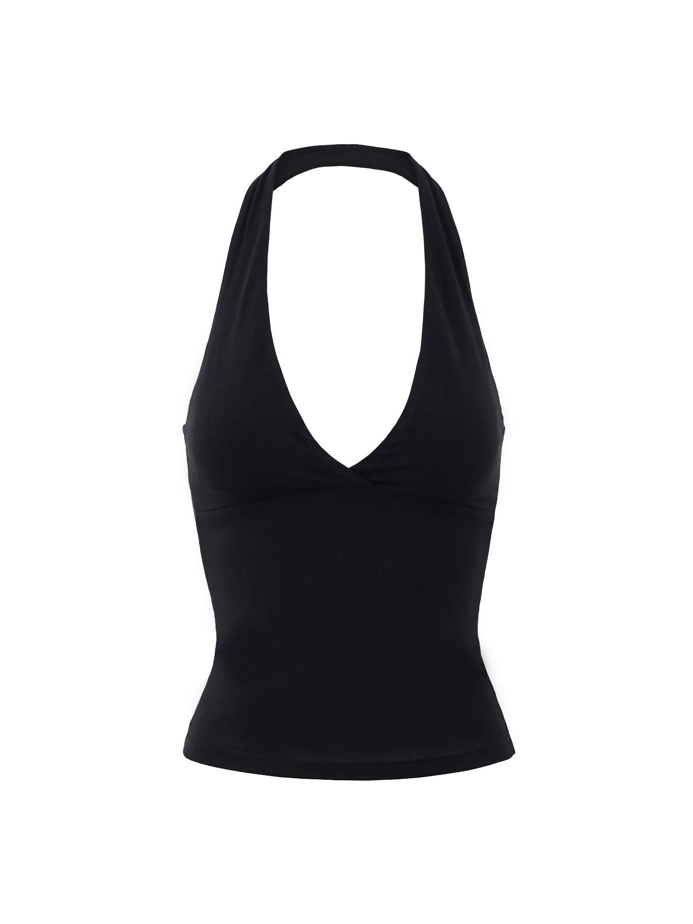 In-Stock Black Deep V-Neck Halter Backless Women s Camisole - Slimming Sleeveless Summer Top Small чорний
In-Stock Black Deep V-Neck Halter Backless Women s Camisole - Slimming Sleeveless Summer Top Small чорний
