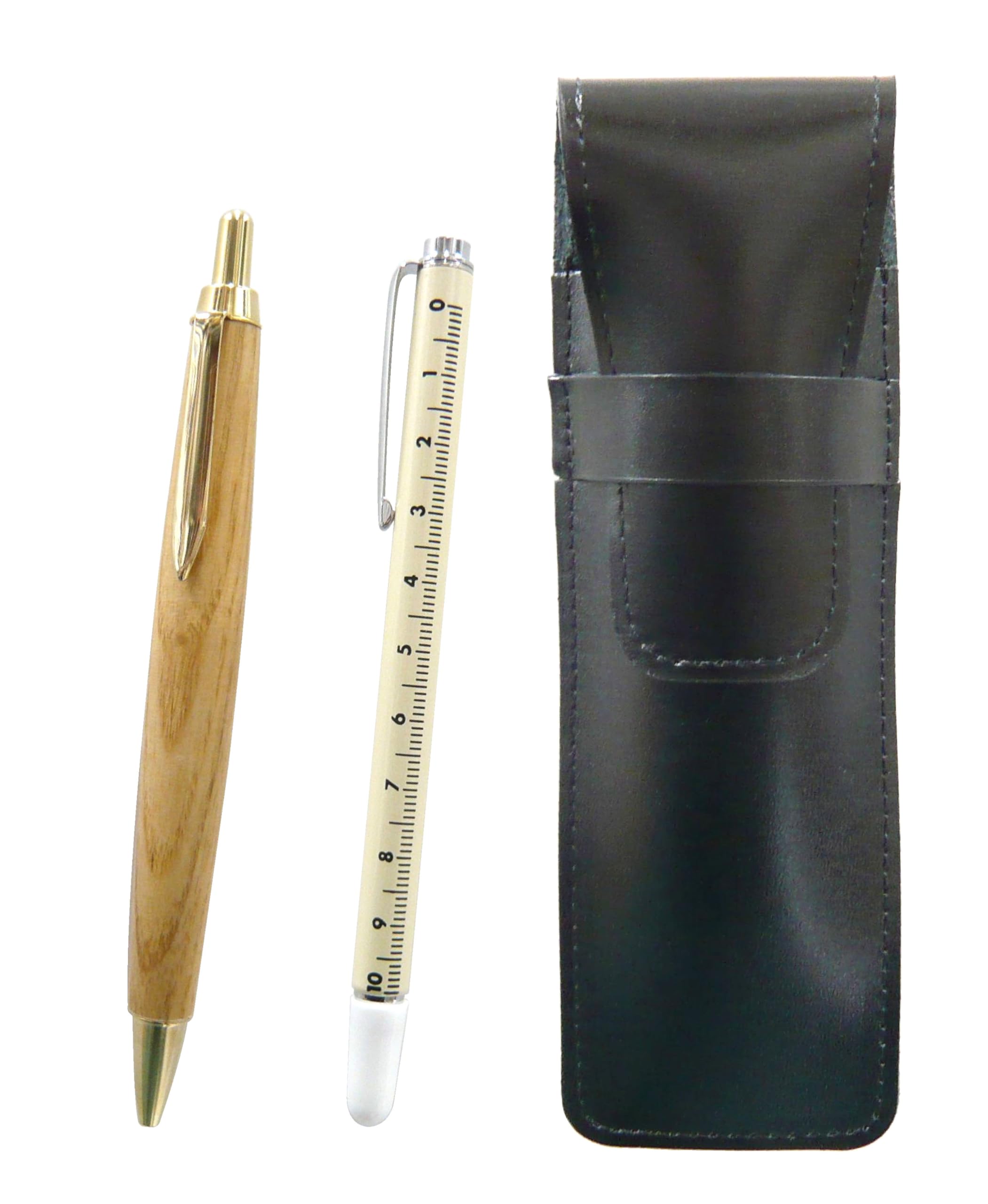 Slim cowhide pencil case black slide measure indicator stick and maple wood shaft retro ballpoint pen set ASB-708W-HS47S
Slim cowhide pencil case black slide measure indicator stick and maple wood shaft retro ballpoint pen set ASB-708W-HS47S