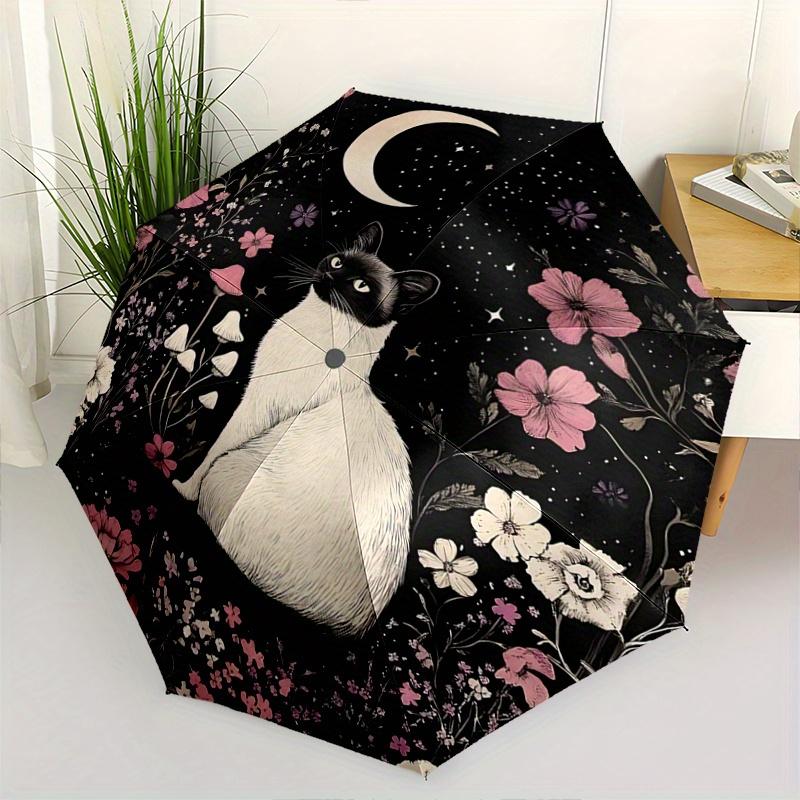 1pc Flowers Moon Cat Elements Automatic Opening and Closing Umbrella - Small Umbrella Suitable for Various Occasions, Portable 3-Fold Small
1pc Flowers Moon Cat Elements Automatic Opening and Closing Umbrella - Small Umbrella Suitable for Various Occasions, Portable 3-Fold Small