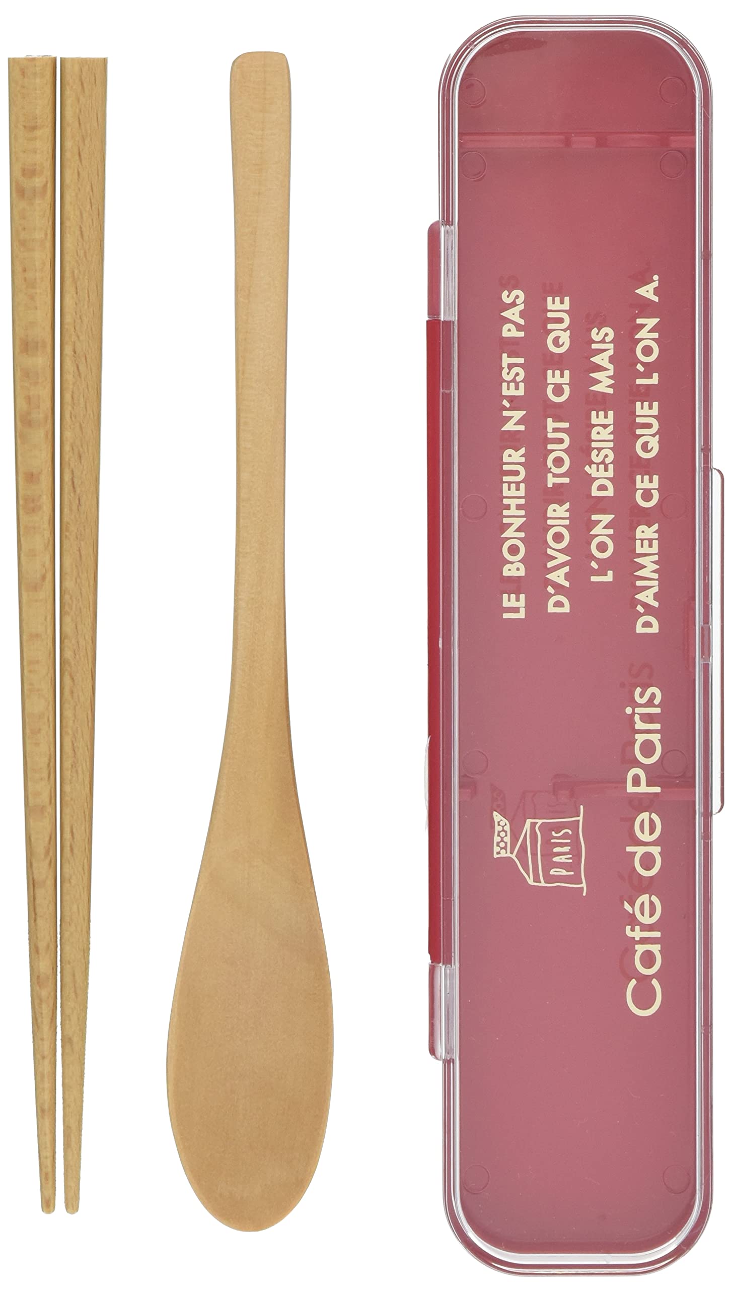 Masakazu Bento Wooden Spoon and Chopsticks de Set, Café Paris, 18cm, Red, 48-79255-1
Masakazu Bento Wooden Spoon and Chopsticks de Set, Café Paris, 18cm, Red, 48-79255-1