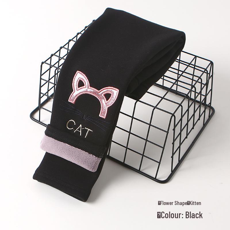 Детские зимние леггинсы на флисовой подкладке: Хлопковые брюки с вышивкой котенка 150cm
Детские зимние леггинсы на флисовой подкладке: Хлопковые брюки с вышивкой котенка 150cm