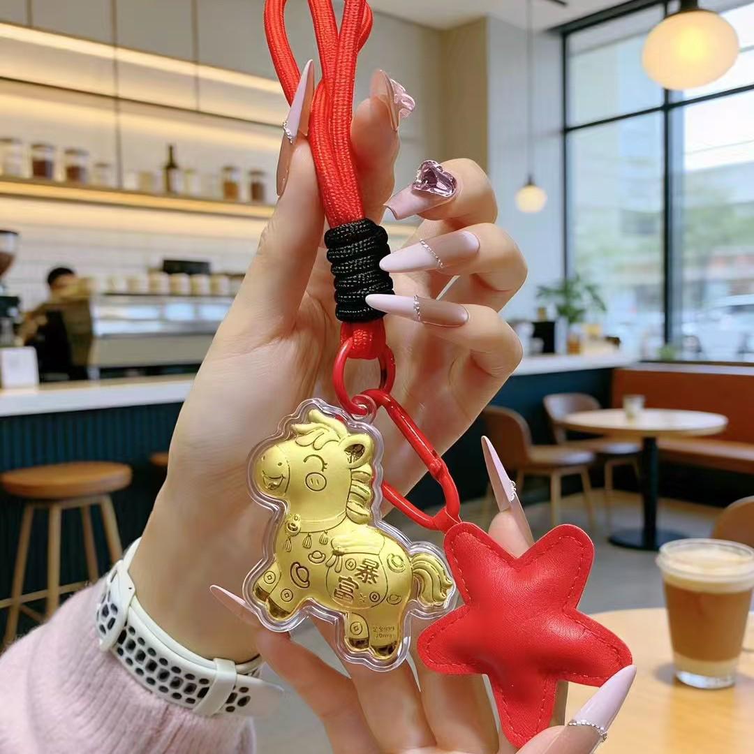 999 Fine Gold Princess Keychain Pendant - Creative Cartoon Design
999 Fine Gold Princess Keychain Pendant - Creative Cartoon Design