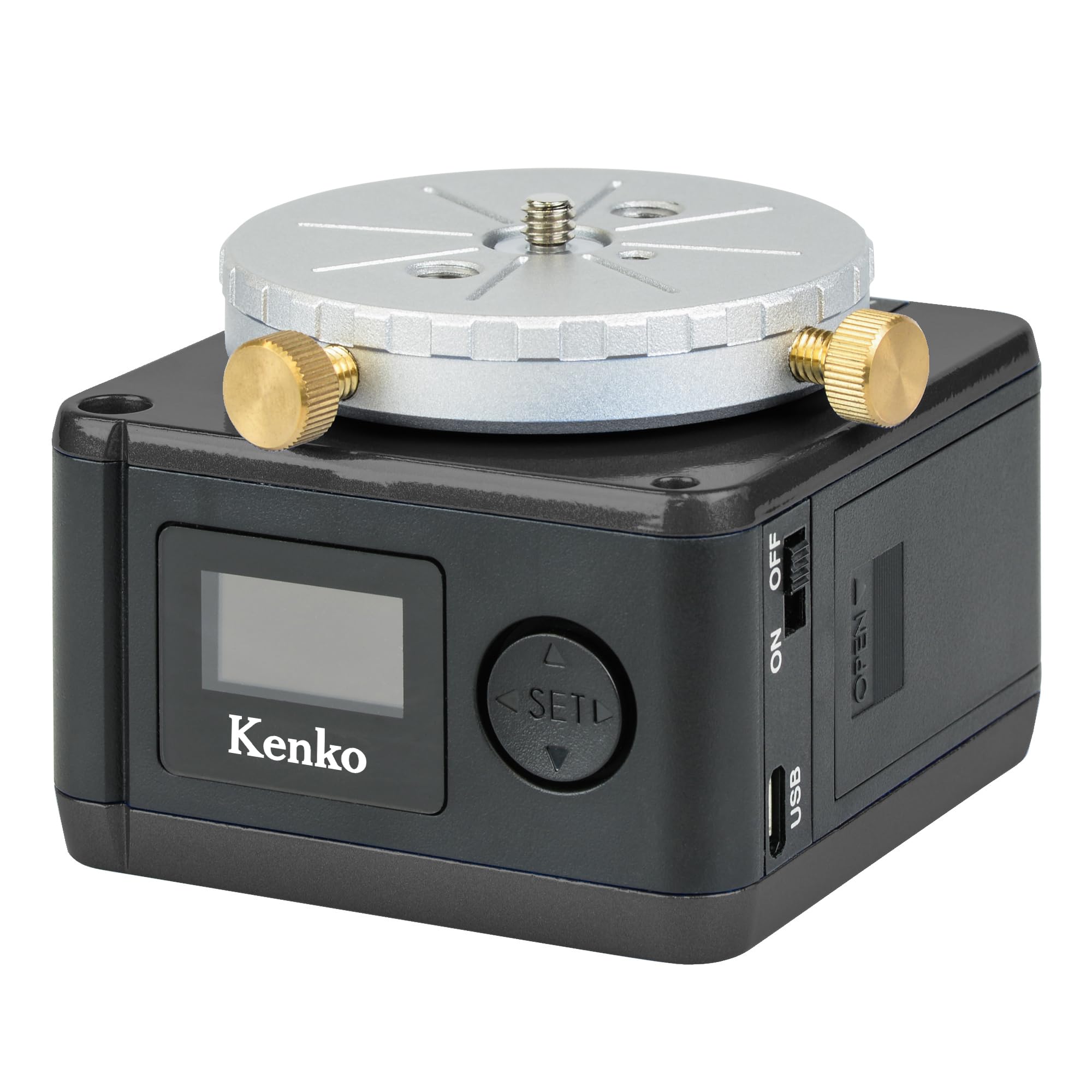 Kenko Skymemo mini Electric Pan Head with Equatorial Mount and Powered by AA Batteries or Micro 5kg 2kg Load Product 095218 Time-Lapse Functions, USB, чорний
Kenko Skymemo mini Electric Pan Head with Equatorial Mount and Powered by AA Batteries or Micro 5kg 2kg Load Product 095218 Time-Lapse Functions, USB, чорний