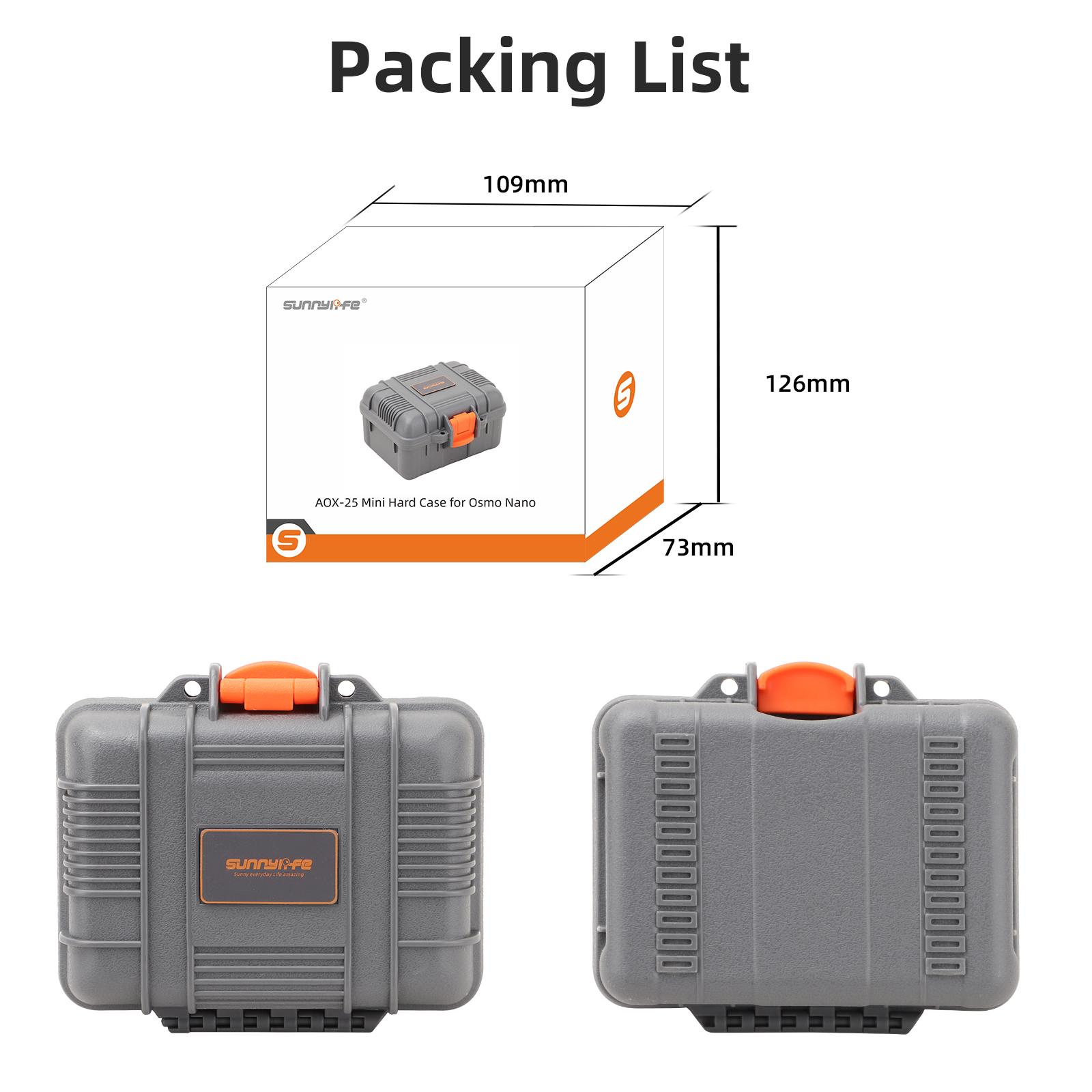 Storage Box For DJI Osmo Nano Shockproof Protective Case Outdoor Travel Storage Suitcase For DJI Osmo Nano Camera Accessories
Storage Box For DJI Osmo Nano Shockproof Protective Case Outdoor Travel Storage Suitcase For DJI Osmo Nano Camera Accessories