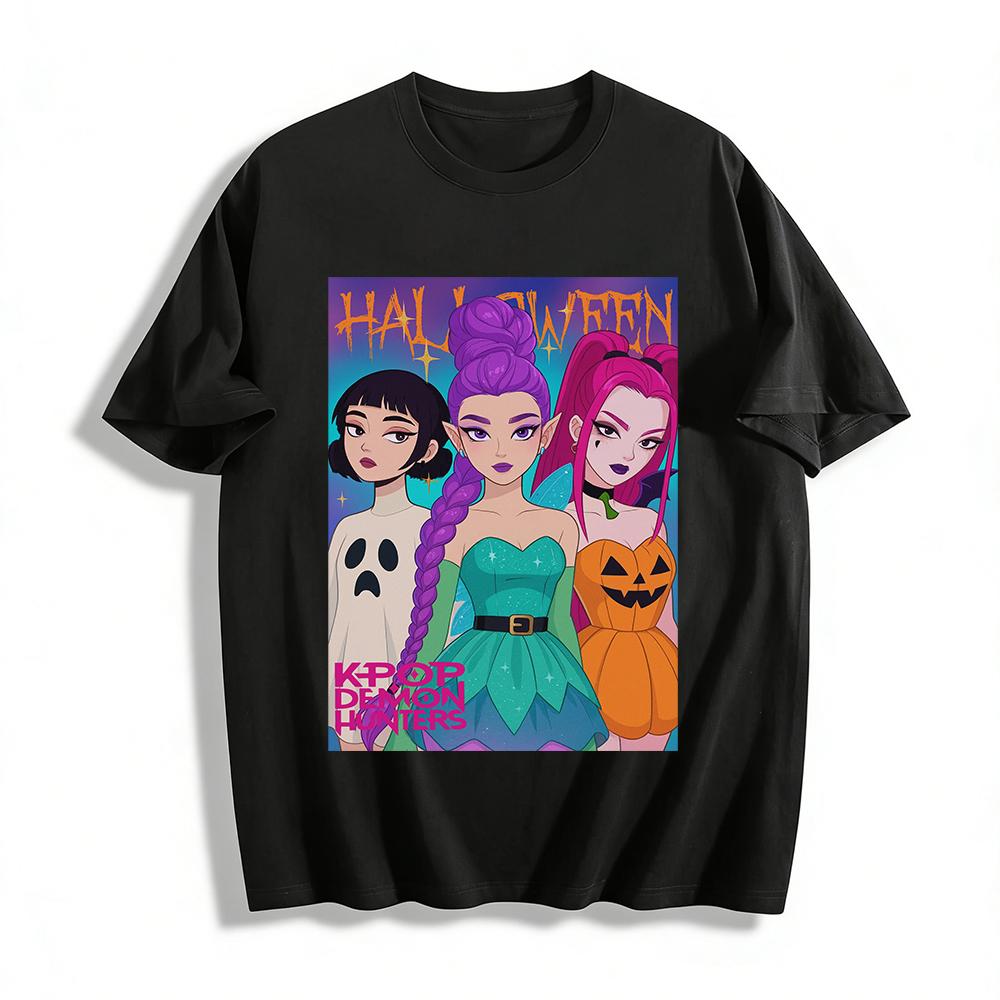 Halloween KPOP Demon Hunters Print Top Elf Ghost Pumpkin Element Festival Vibe T-Shirt Pure cotton T-shirt XXS
Halloween KPOP Demon Hunters Print Top Elf Ghost Pumpkin Element Festival Vibe T-Shirt Pure cotton T-shirt XXS