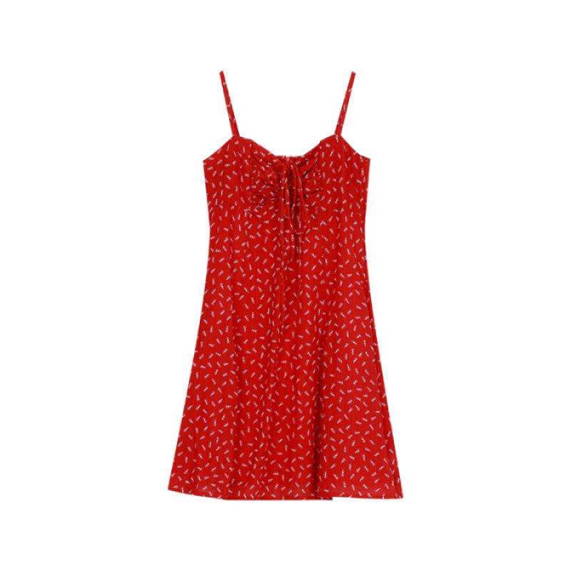 Vintage Spice Girl Folded Red Suspender Dress Women s Summer Vacation Style Slim Fit Waist A-shaped Dress Short Skirt S
Vintage Spice Girl Folded Red Suspender Dress Women s Summer Vacation Style Slim Fit Waist A-shaped Dress Short Skirt S