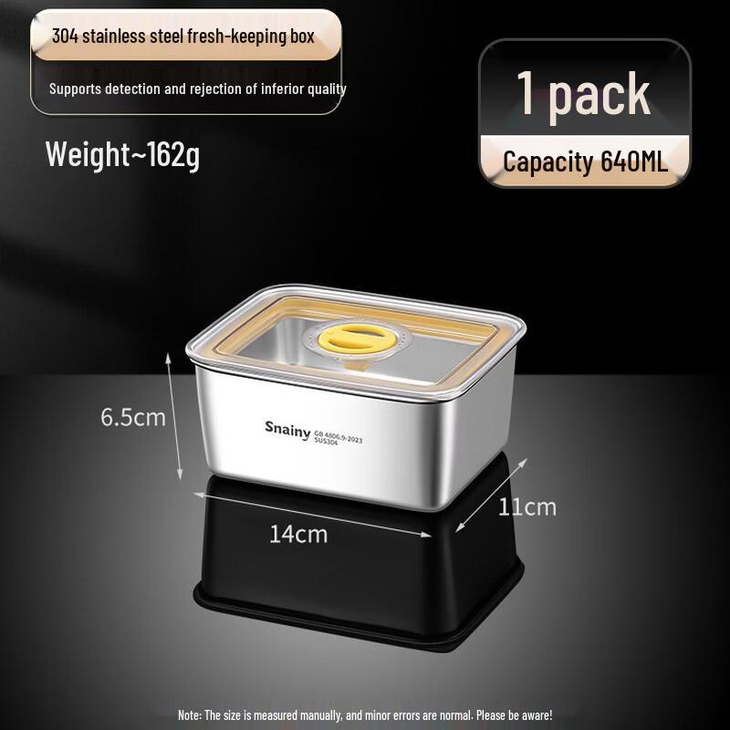 304 Stainless Steel 2-Layer Square Insulated Food Prep Container with Lid
304 Stainless Steel 2-Layer Square Insulated Food Prep Container with Lid