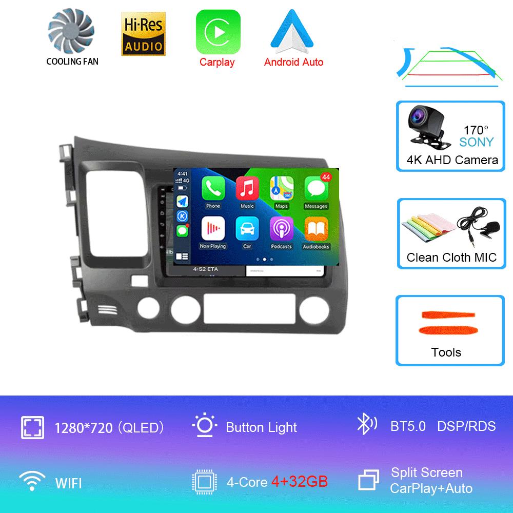 Android 14 автомобильное радио Carplay Auto для Honda Civic 8 2005 2006 2007-2011 GPS мультимедиа WIFI+4G головное устройство BT плеер видео стерео
Android 14 автомобильное радио Carplay Auto для Honda Civic 8 2005 2006 2007-2011 GPS мультимедиа WIFI+4G головное устройство BT плеер видео стерео