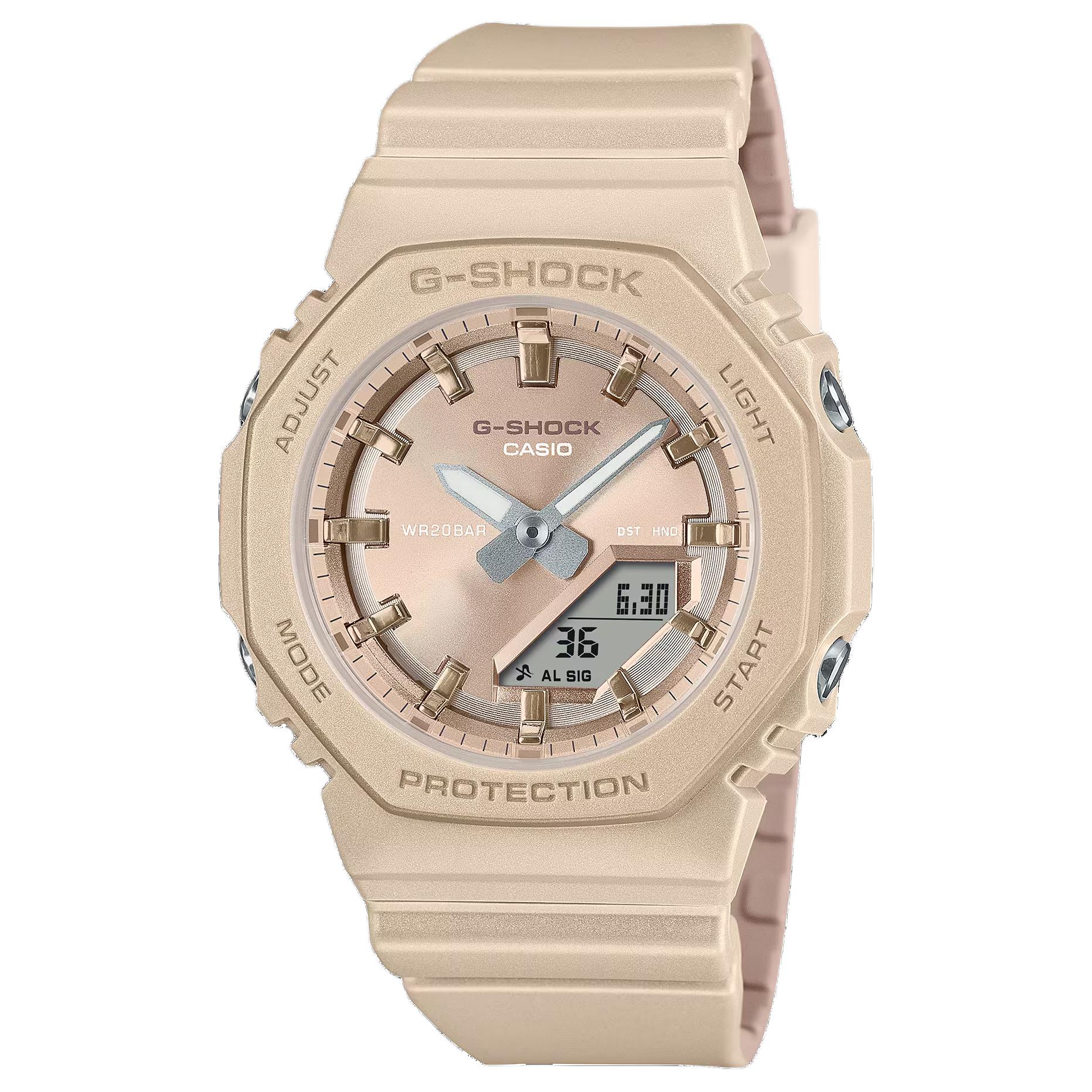Casio Gma-P2100 Series 200M Water Resistant Quartz Movement Resin Strap Watch Women watches Gold GMA-P2100ST-9A Gold Dial
Casio Gma-P2100 Series 200M Water Resistant Quartz Movement Resin Strap Watch Women watches Gold GMA-P2100ST-9A Gold Dial
