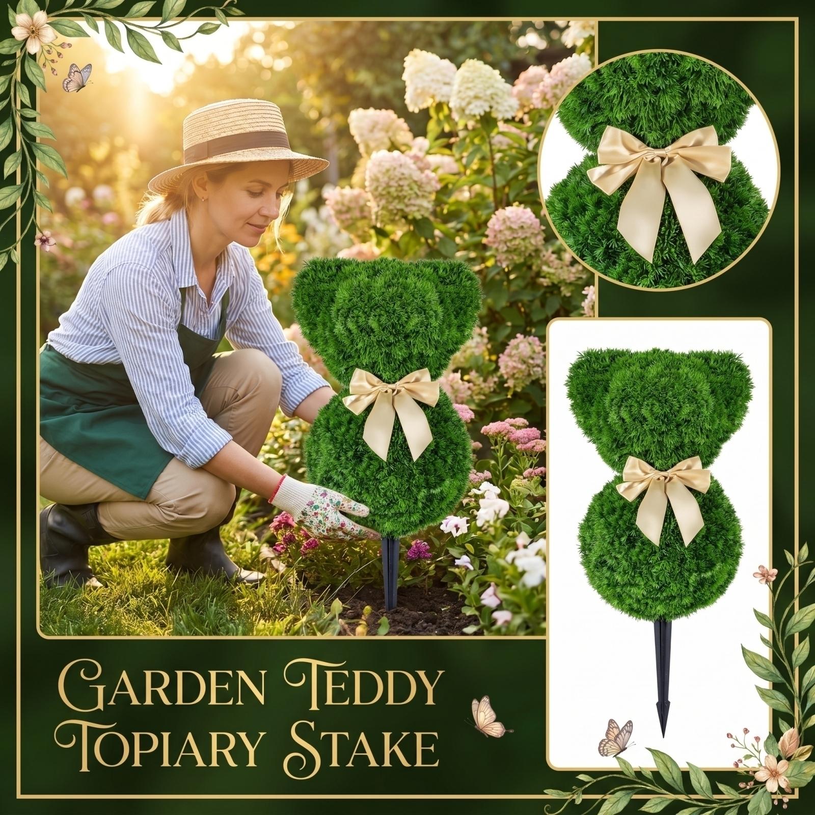 Artificial Topiary Bear Shaped Garden Stake with Decorative Bow Outdoor Decorative Lawn Ornament for Yard Patio and Home Landscaping One Size
Artificial Topiary Bear Shaped Garden Stake with Decorative Bow Outdoor Decorative Lawn Ornament for Yard Patio and Home Landscaping One Size