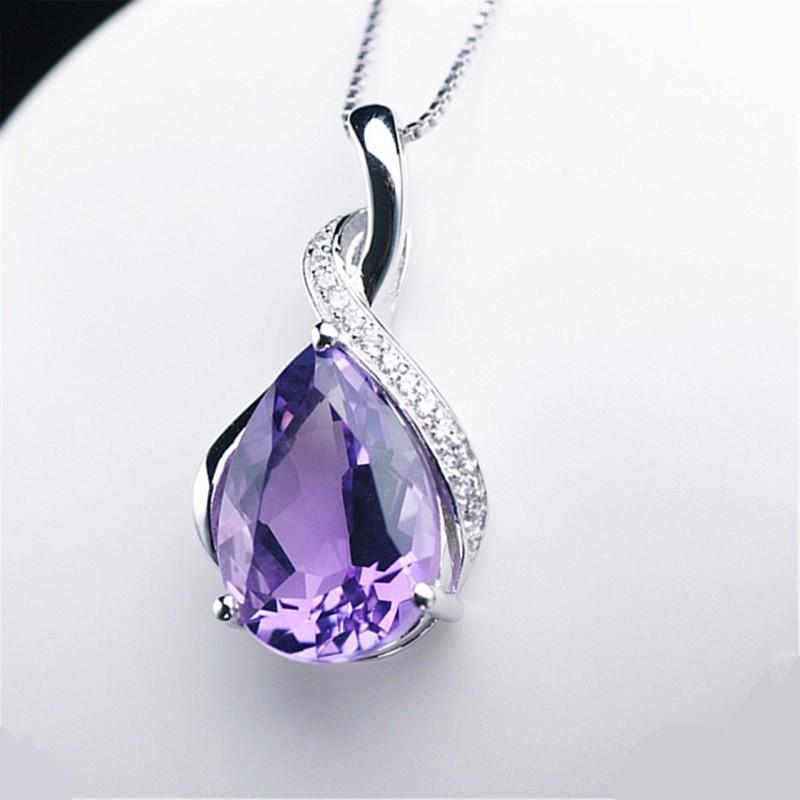 Buyee 925 Sterling Silver Stone Pendant Chain Natural Amethyst & Aquamarine Necklace for Woman Girl Fashion Fine Jewelry Chain 45cm
Buyee 925 Sterling Silver Stone Pendant Chain Natural Amethyst & Aquamarine Necklace for Woman Girl Fashion Fine Jewelry Chain 45cm