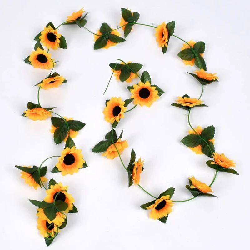 2.3M Simulated Sunflower Decoration Artificial Vine Yellow Fake Silk Flower Vine Plus Orchid Tree Wedding Party Wedding Decor
2.3M Simulated Sunflower Decoration Artificial Vine Yellow Fake Silk Flower Vine Plus Orchid Tree Wedding Party Wedding Decor