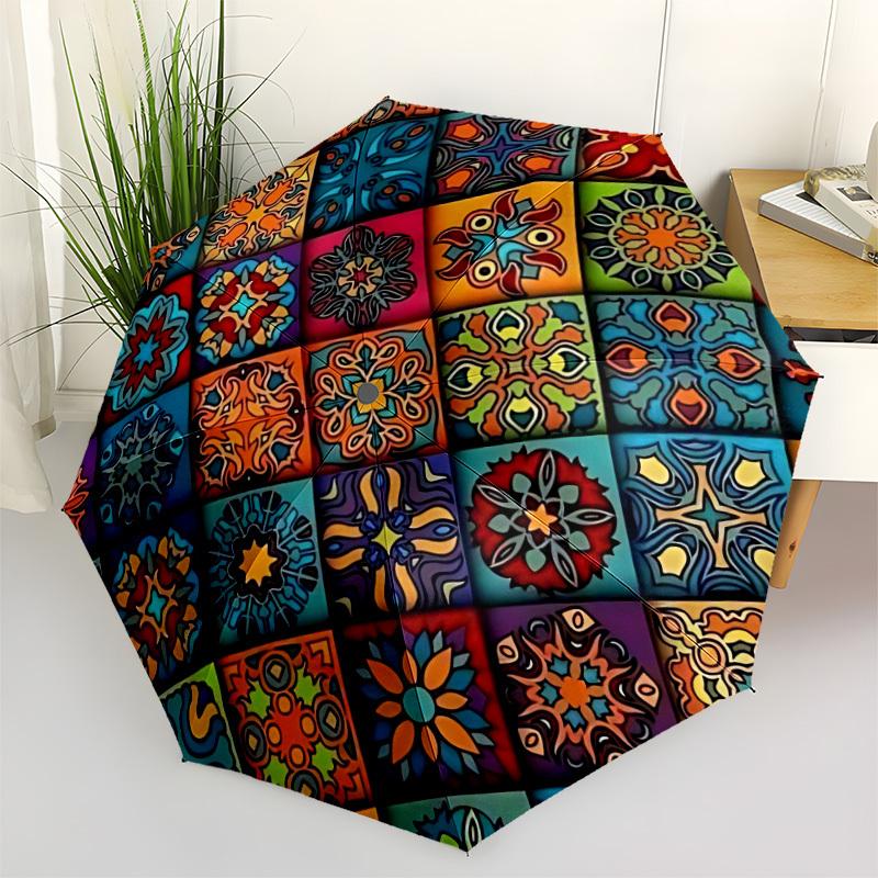 1pc Colorful Mandala Automatic Umbrella - Stylish, Durable, with 8-Rib Manual Open Design, Elegant Black Handleyy250920118
1pc Colorful Mandala Automatic Umbrella - Stylish, Durable, with 8-Rib Manual Open Design, Elegant Black Handleyy250920118